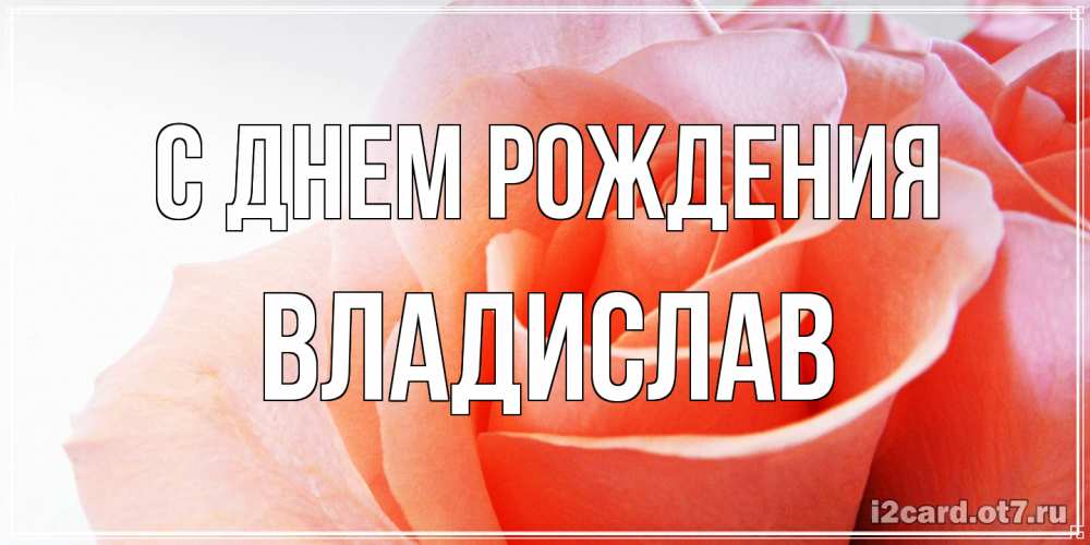 Открытка на каждый день с именем, Владислав С днем рождения розы для поздравления с днем рождения Прикольная открытка с пожеланием онлайн скачать бесплатно 