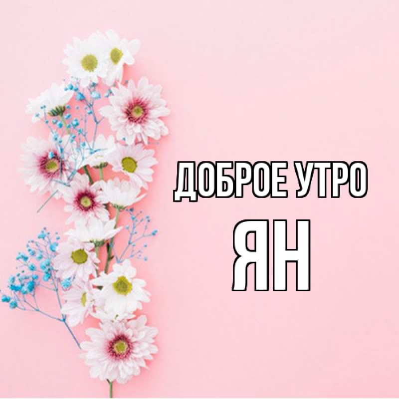 Картинка Доброе утро, Ян