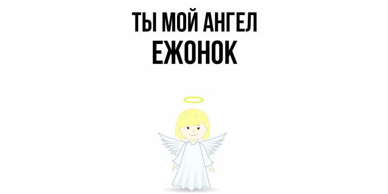 Картинка Ты мой ангел, Ежонок