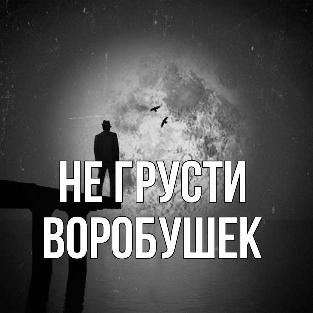 Открытка на каждый день с именем, Воробушек Не грусти мужчина на мосту Прикольная открытка с пожеланием онлайн скачать бесплатно 