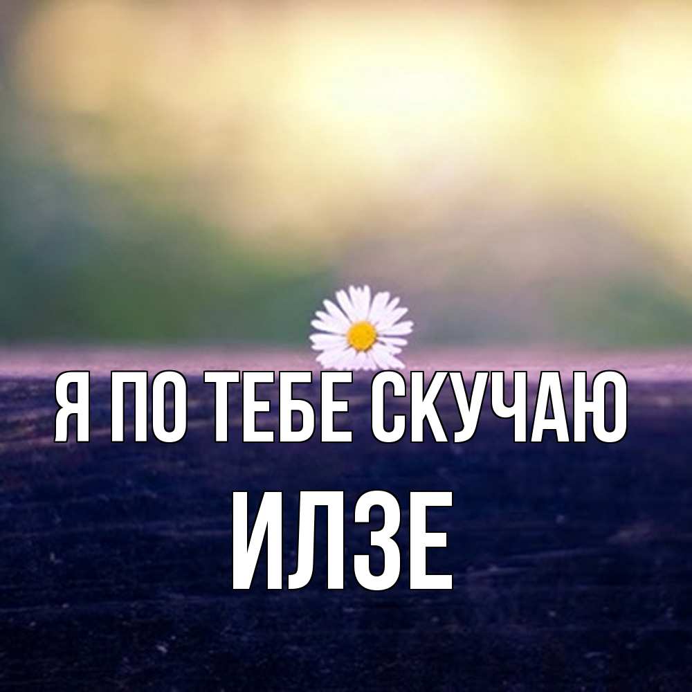 Открытка на каждый день с именем, Илзе Я по тебе скучаю приходи в гости Прикольная открытка с пожеланием онлайн скачать бесплатно 