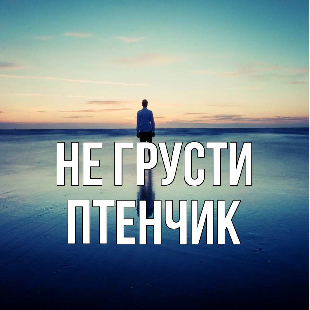 Открытка на каждый день с именем, Птенчик Не грусти небо и гладь льда Прикольная открытка с пожеланием онлайн скачать бесплатно 