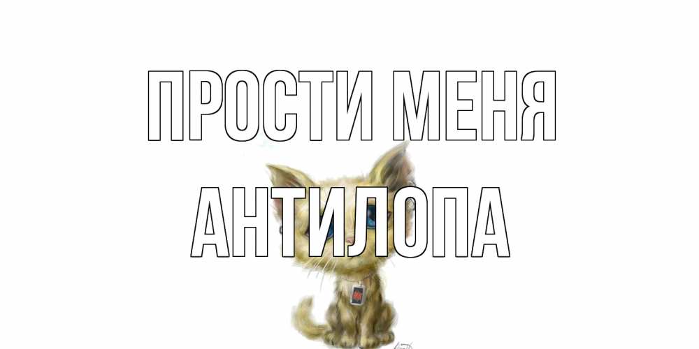 Открытка на каждый день с именем, антилопа Прости меня прости меня открытка с котиком Прикольная открытка с пожеланием онлайн скачать бесплатно 