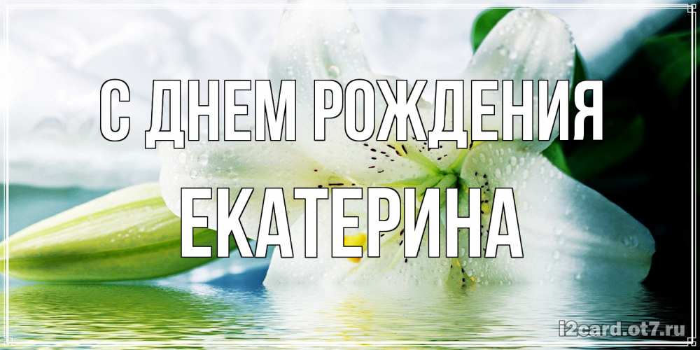 Открытка на каждый день с именем, Екатерина С днем рождения лилия на открытке ко дню рождения Прикольная открытка с пожеланием онлайн скачать бесплатно 