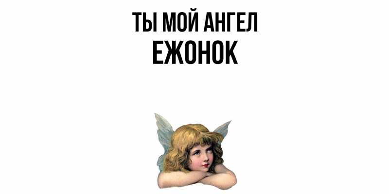 Картинка Ты мой ангел, Ежонок
