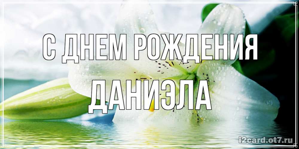 Открытка на каждый день с именем, Даниэла С днем рождения лилия на открытке ко дню рождения Прикольная открытка с пожеланием онлайн скачать бесплатно 