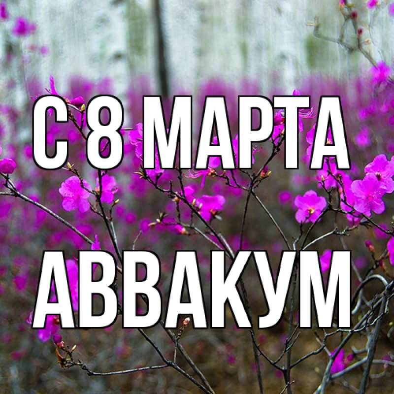 Картинка C 8 МАРТА, Аввакум