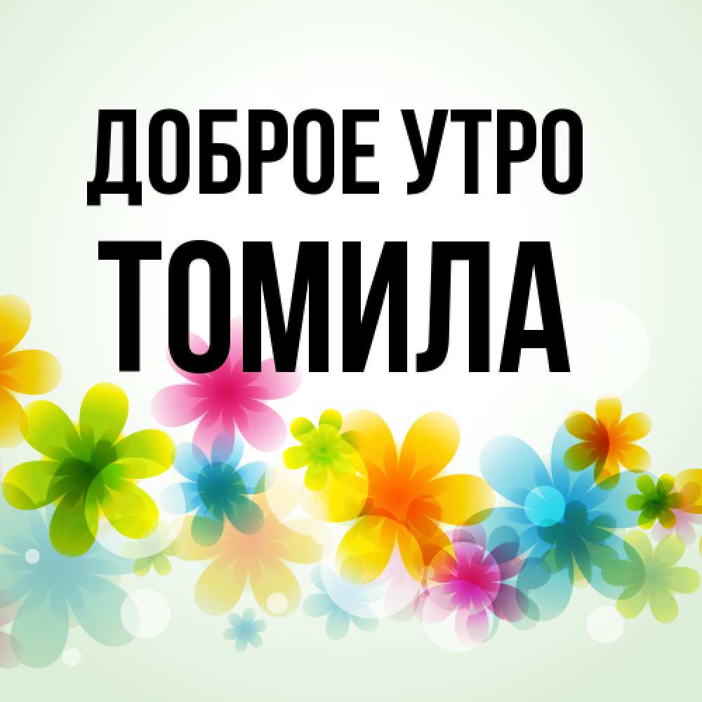 Открытка на каждый день с именем, Томила Доброе утро позитивные цветочки Прикольная открытка с пожеланием онлайн скачать бесплатно 
