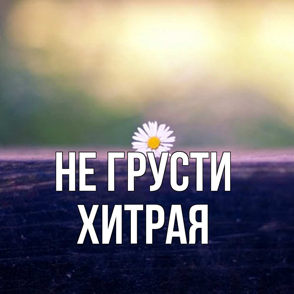 Открытка на каждый день с именем, хитрая Не грусти красота Прикольная открытка с пожеланием онлайн скачать бесплатно 