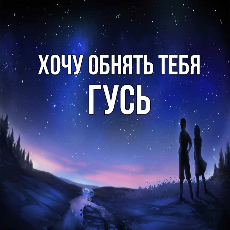 Картинка Хочу обнять тебя, Гусь