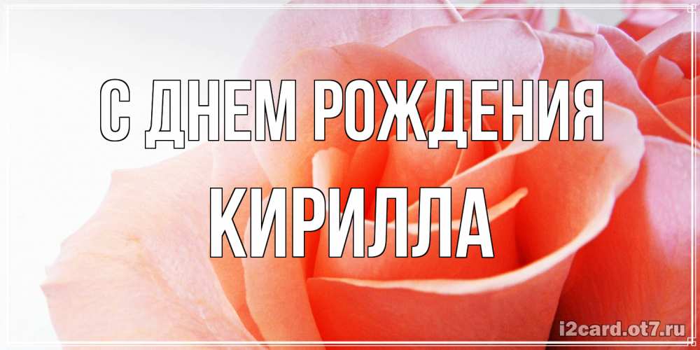 Открытка на каждый день с именем, Кирилла С днем рождения розы для поздравления с днем рождения Прикольная открытка с пожеланием онлайн скачать бесплатно 