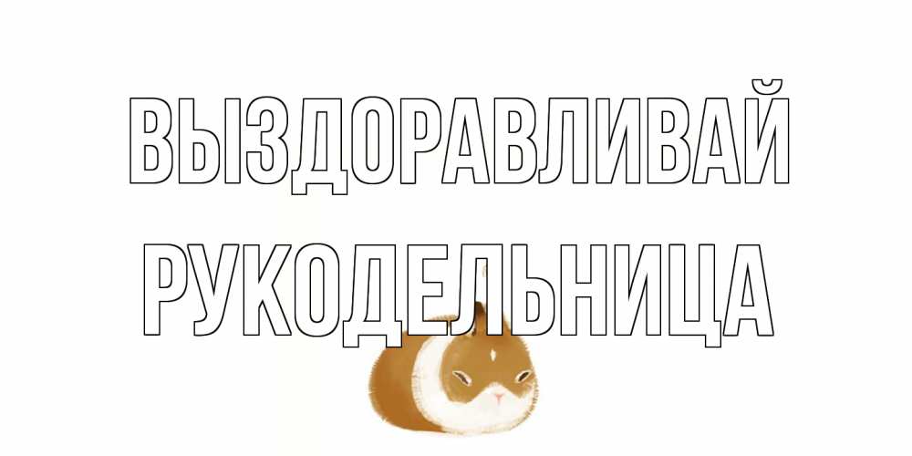 Открытка на каждый день с именем, Рукодельница Выздоравливай морская свинка на открытке с пожеланиями не болеть Прикольная открытка с пожеланием онлайн скачать бесплатно 