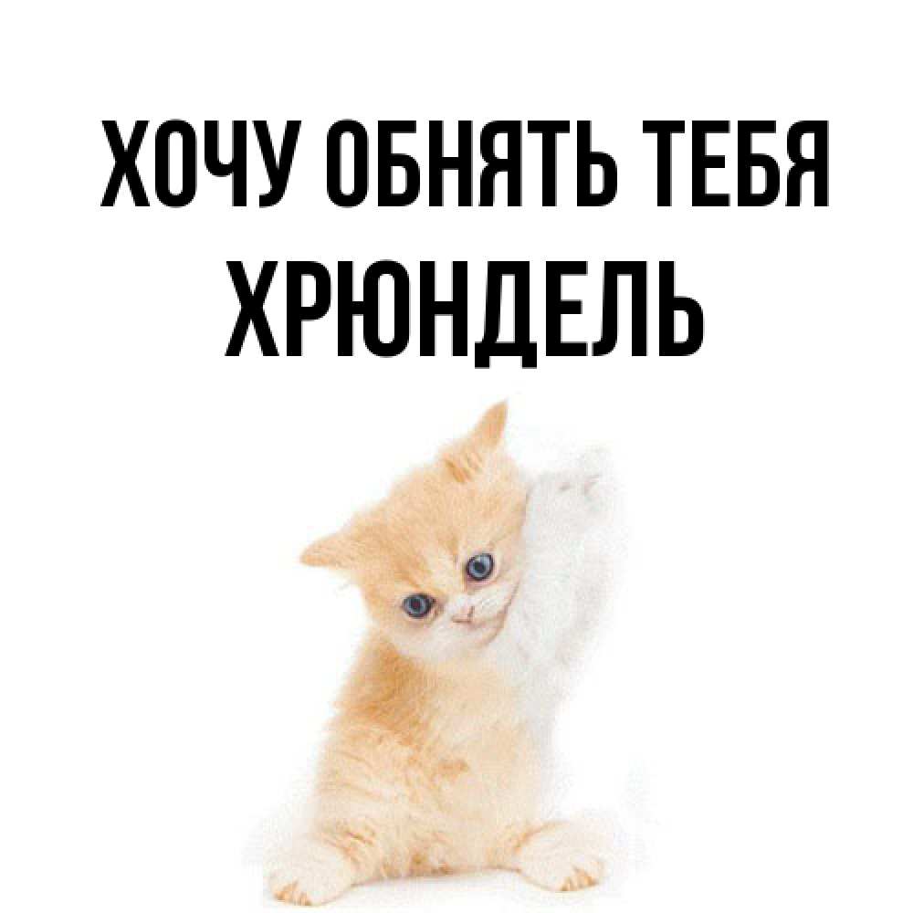 Открытка на каждый день с именем, Хрюндель Хочу обнять тебя я хочу очень скорее обнимаешек Прикольная открытка с пожеланием онлайн скачать бесплатно 