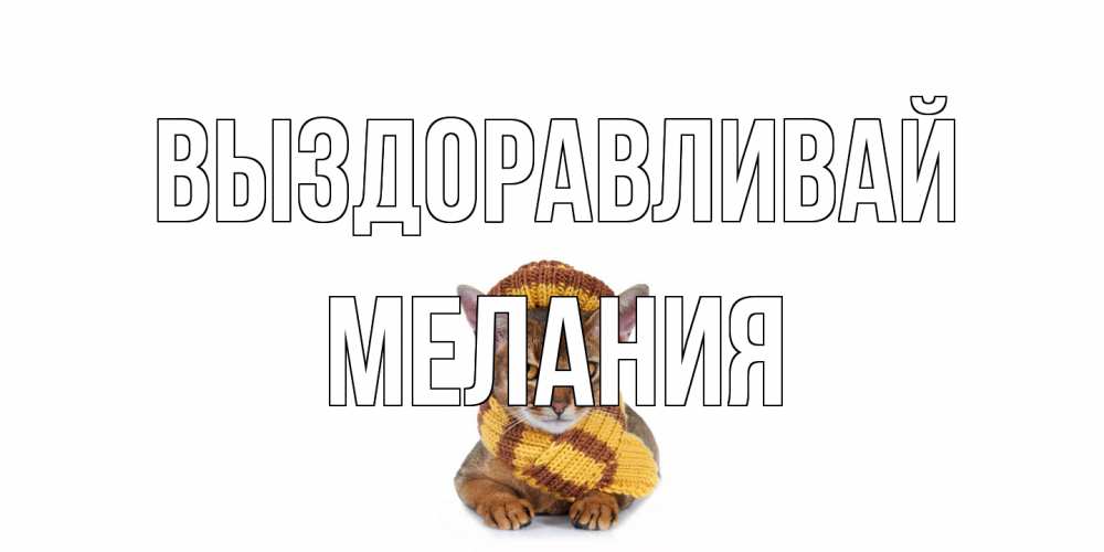 Открытка на каждый день с именем, Мелания Выздоравливай родные не болейте Прикольная открытка с пожеланием онлайн скачать бесплатно 