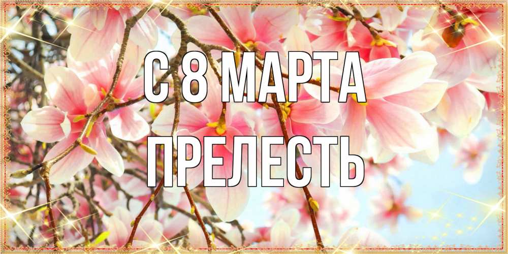 Открытка на каждый день с именем, прелесть C 8 МАРТА цветы деревьев на 8 марта Прикольная открытка с пожеланием онлайн скачать бесплатно 