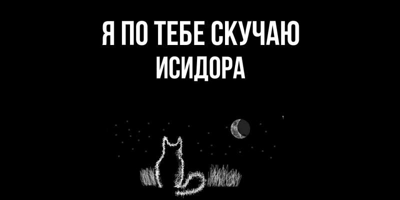 Картинка Я по тебе скучаю, Исидора