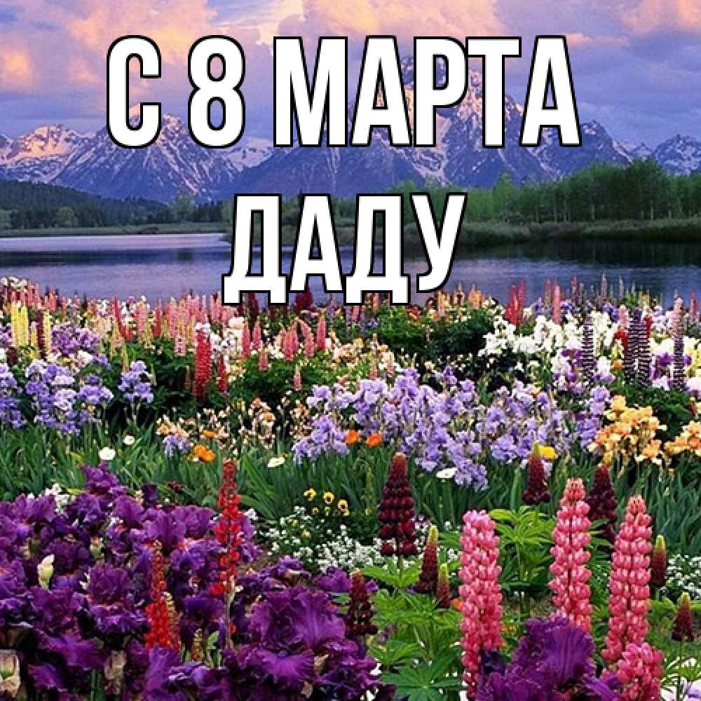 Открытка на каждый день с именем, Даду C 8 МАРТА международный женский день Прикольная открытка с пожеланием онлайн скачать бесплатно 