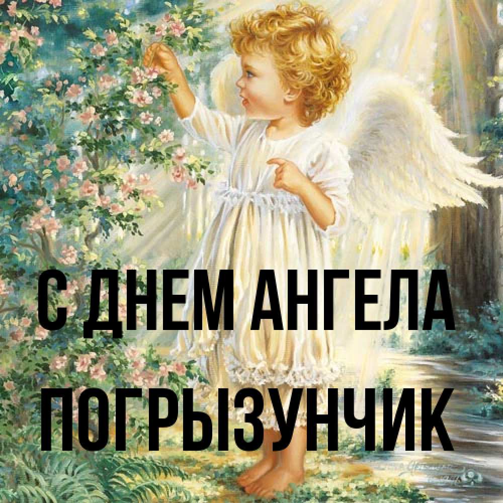 Открытка на каждый день с именем, Погрызунчик С днем ангела собирает цветы Прикольная открытка с пожеланием онлайн скачать бесплатно 