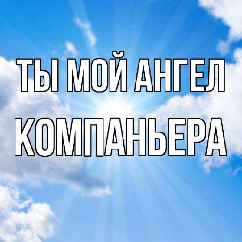 Картинка Ты мой ангел, Компаньера