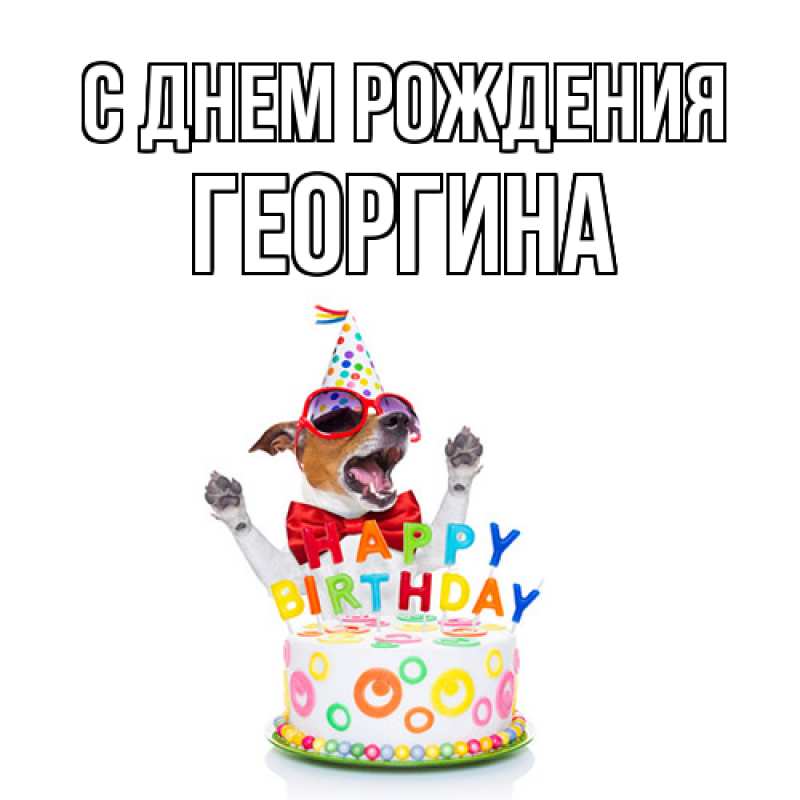 Картинка С днем рождения, Георгина