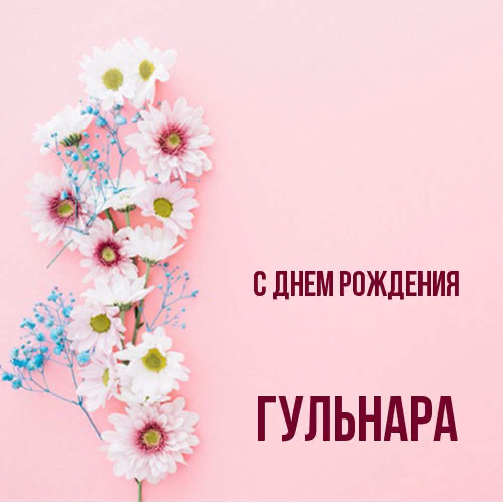 Открытка на каждый день с именем, Гульнара С днем рождения Родная моя с днем рождения тебя картинка с цветами белыми и голубыми Прикольная открытка с пожеланием онлайн скачать бесплатно 