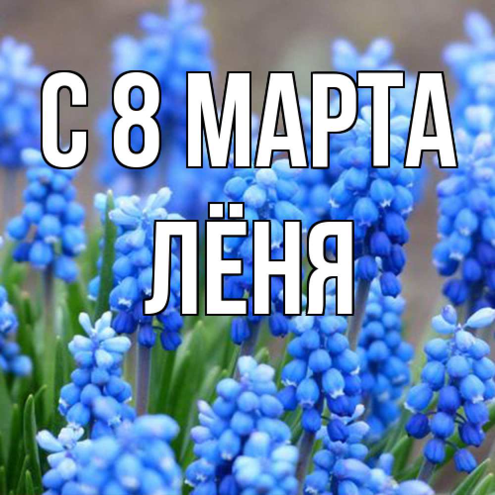 Открытка на каждый день с именем, Лёня C 8 МАРТА Поздравительная открытка для женщин с цветами на праздничную дату Прикольная открытка с пожеланием онлайн скачать бесплатно 