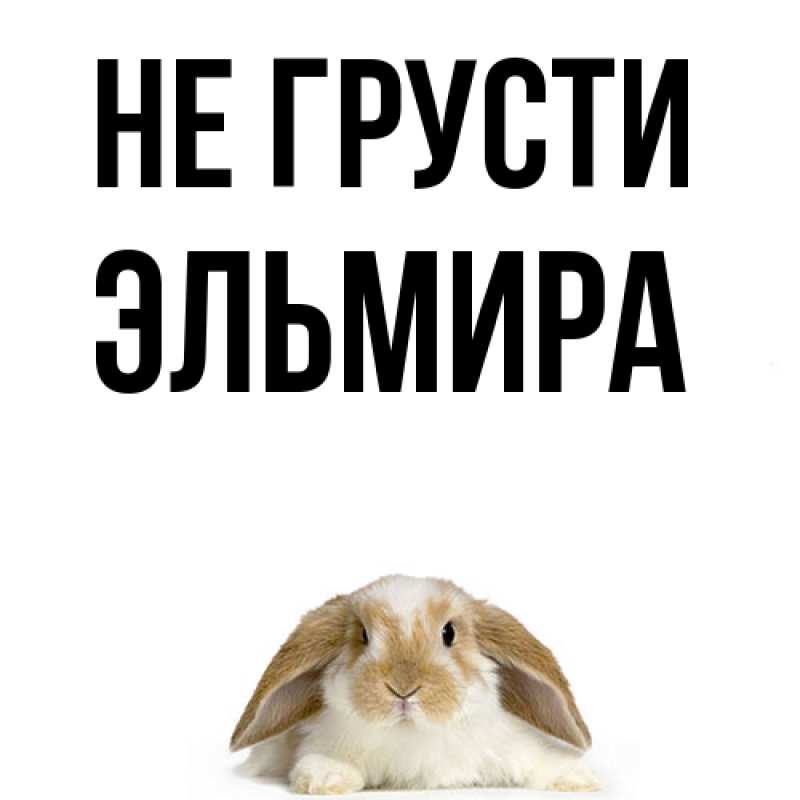 Картинка Не грусти, Эльмира