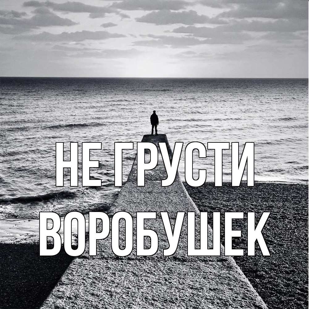 Открытка на каждый день с именем, Воробушек Не грусти море Прикольная открытка с пожеланием онлайн скачать бесплатно 