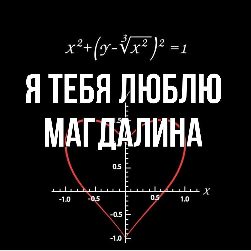 Открытка на каждый день с именем, Магдалина Я тебя люблю сердечная формула Прикольная открытка с пожеланием онлайн скачать бесплатно 