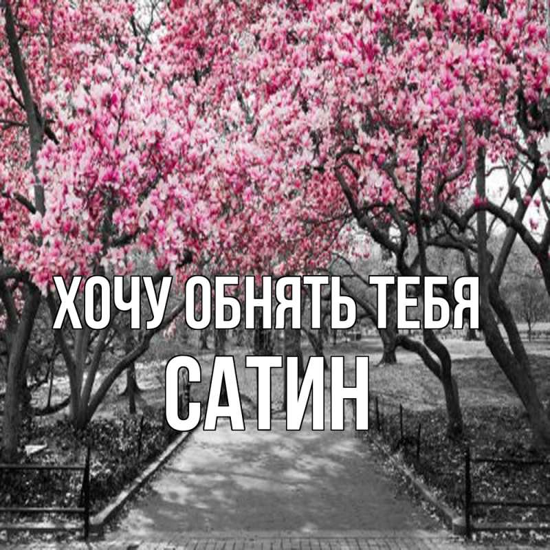 Картинка Хочу обнять тебя, Сатин