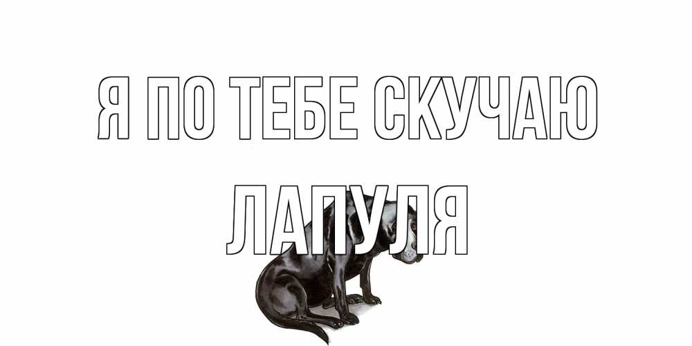 Открытка на каждый день с именем, Лапуля Я по тебе скучаю я по тебе скучаю открытка с собакой Прикольная открытка с пожеланием онлайн скачать бесплатно 