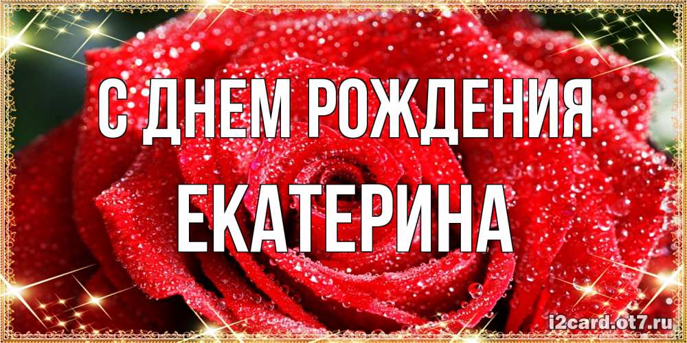 Открытка на каждый день с именем, Екатерина С днем рождения роса и роза. открытка с красивой розой Прикольная открытка с пожеланием онлайн скачать бесплатно 
