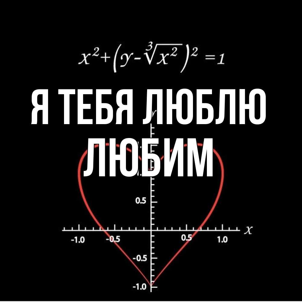 Открытка на каждый день с именем, Любим Я тебя люблю сердечная формула Прикольная открытка с пожеланием онлайн скачать бесплатно 