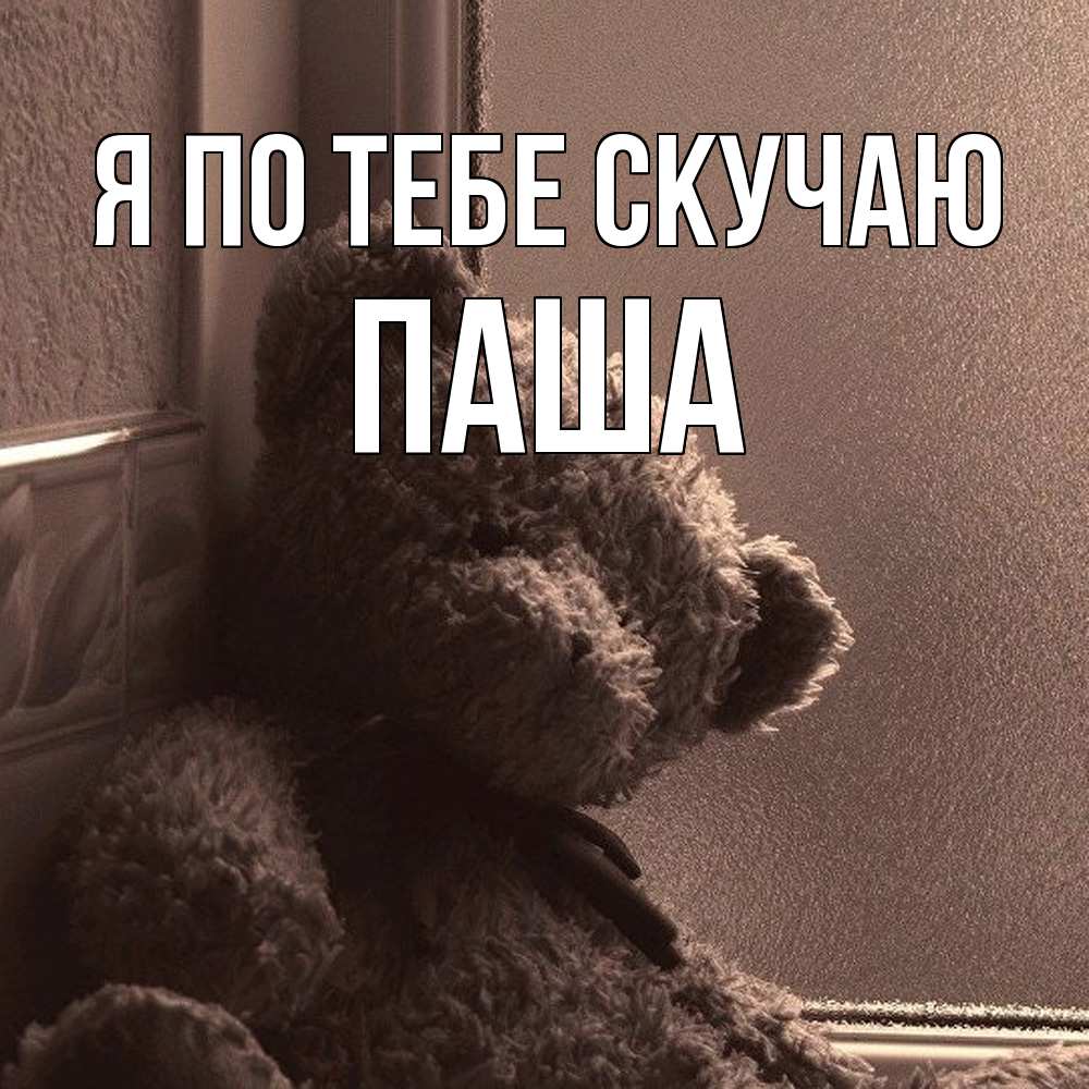 Открытка на каждый день с именем, Паша Я по тебе скучаю скучаем тут Прикольная открытка с пожеланием онлайн скачать бесплатно 
