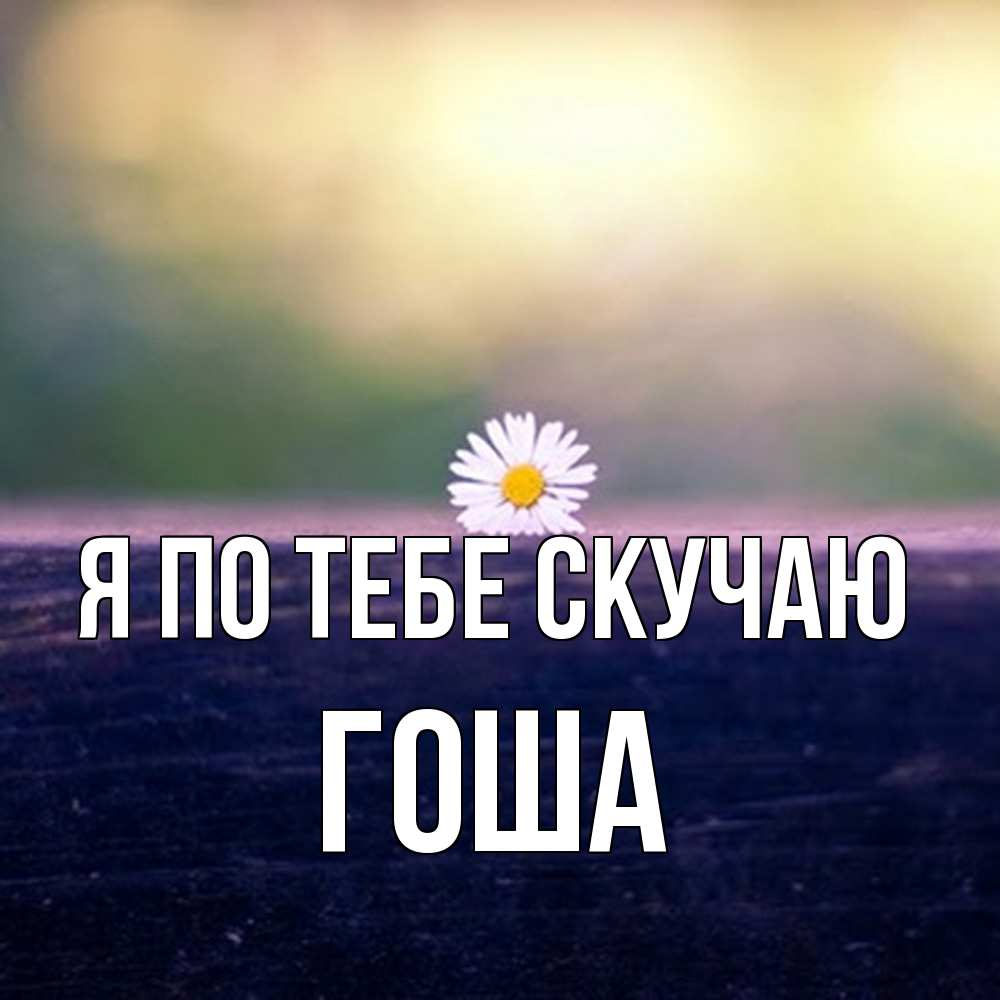 Открытка на каждый день с именем, Гоша Я по тебе скучаю приходи в гости Прикольная открытка с пожеланием онлайн скачать бесплатно 