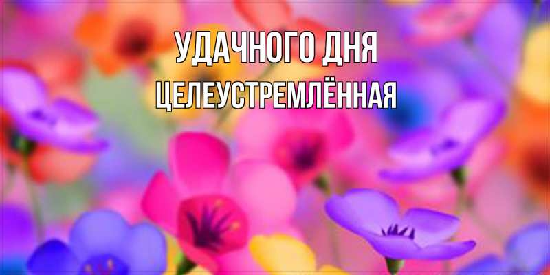 Картинка Удачного дня, Целеустремлённая