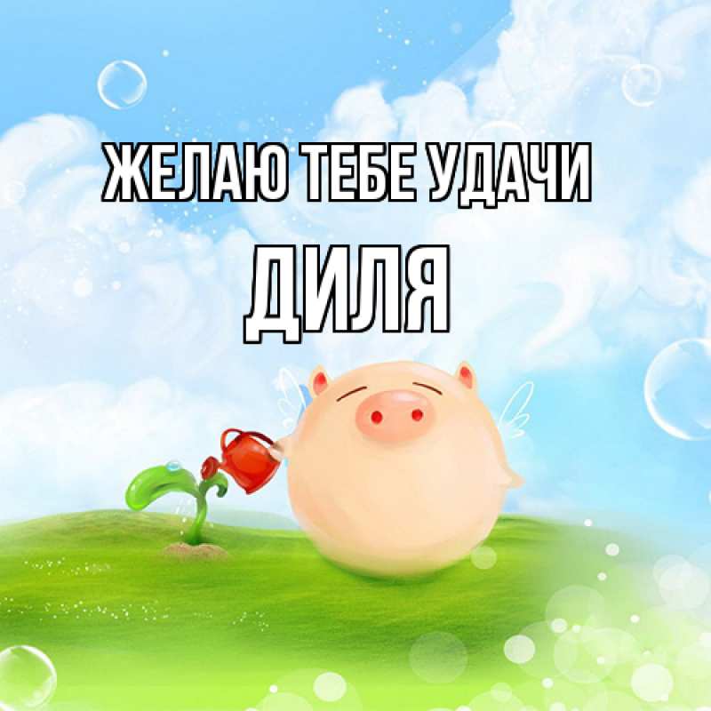 Картинка Желаю тебе удачи, Диля
