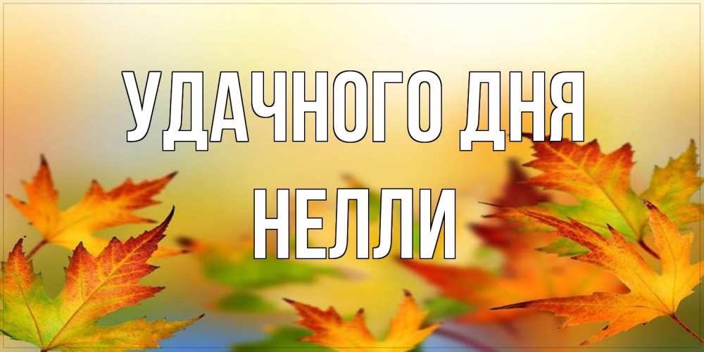 Открытка на каждый день с именем, Нелли Удачного дня открытка с пожеланием хорошего осеннего дня Прикольная открытка с пожеланием онлайн скачать бесплатно 