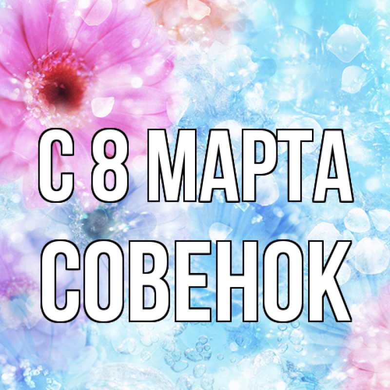 Картинка C 8 МАРТА, совенок