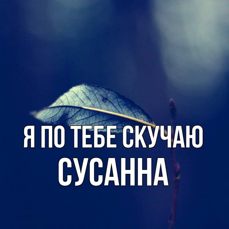 Картинка Я по тебе скучаю, Сусанна