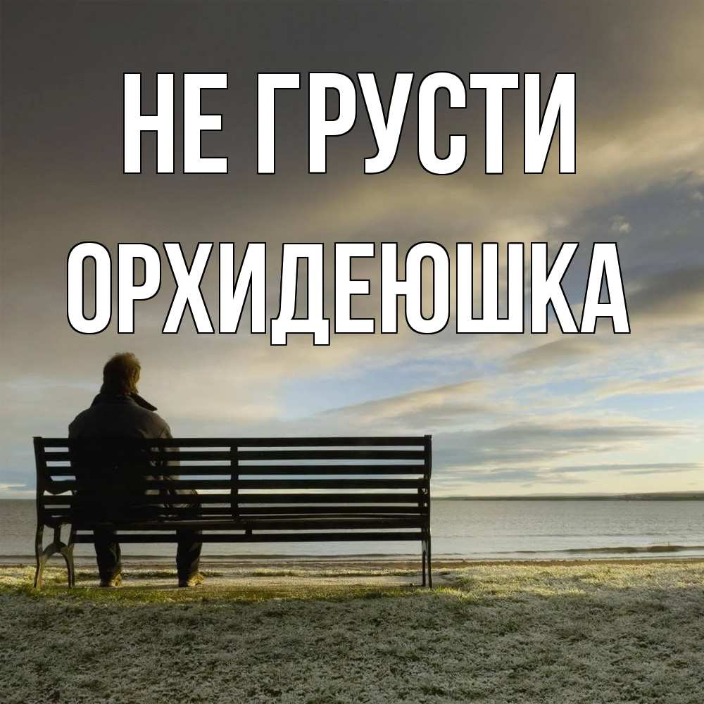 Открытка на каждый день с именем, Орхидеюшка Не грусти озеро Прикольная открытка с пожеланием онлайн скачать бесплатно 
