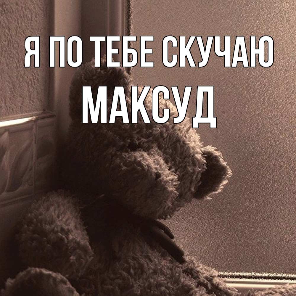 Открытка на каждый день с именем, Максуд Я по тебе скучаю скучаем тут Прикольная открытка с пожеланием онлайн скачать бесплатно 