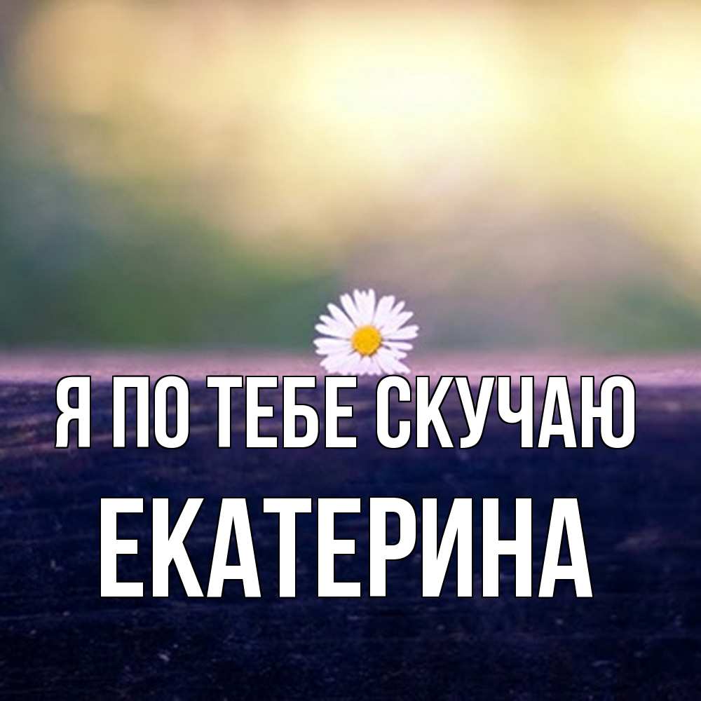 Открытка на каждый день с именем, Екатерина Я по тебе скучаю приходи в гости Прикольная открытка с пожеланием онлайн скачать бесплатно 