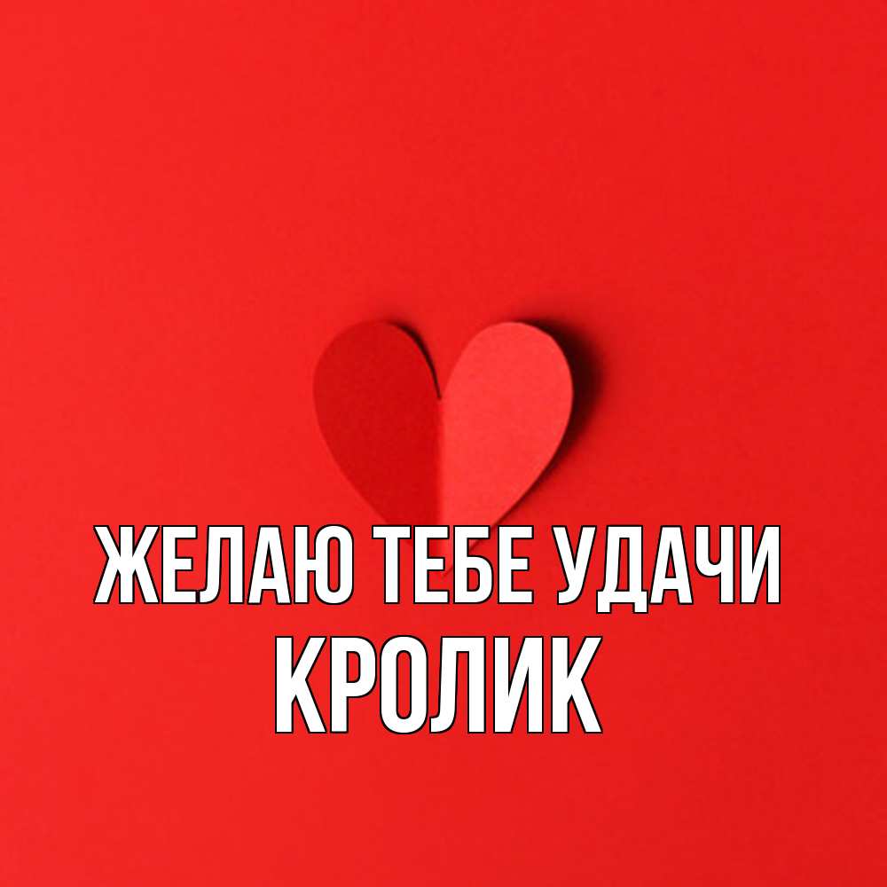 Открытка на каждый день с именем, кролик Желаю тебе удачи пусть повезет для любимых 1 Прикольная открытка с пожеланием онлайн скачать бесплатно 