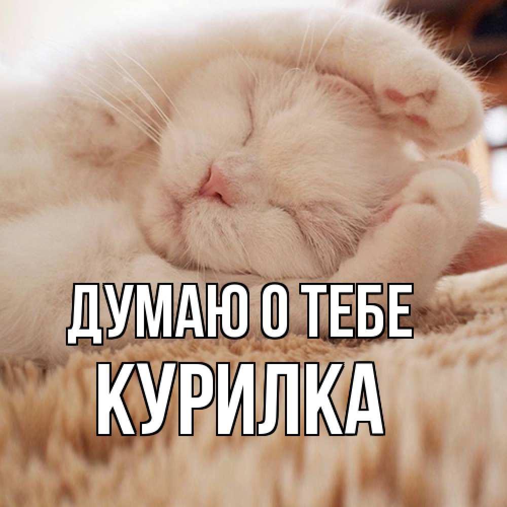 Открытка на каждый день с именем, Курилка Думаю о тебе для любимой девушки милота Прикольная открытка с пожеланием онлайн скачать бесплатно 