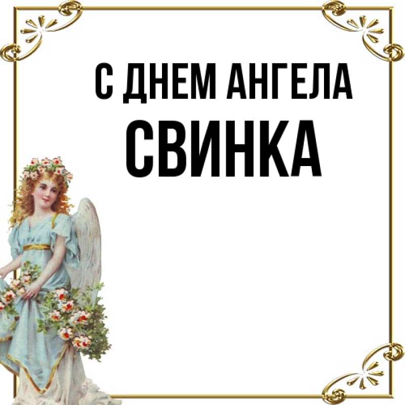 Картинка С днем ангела, Свинка