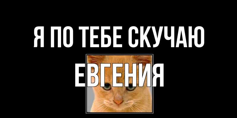 Картинка Я по тебе скучаю, Евгения