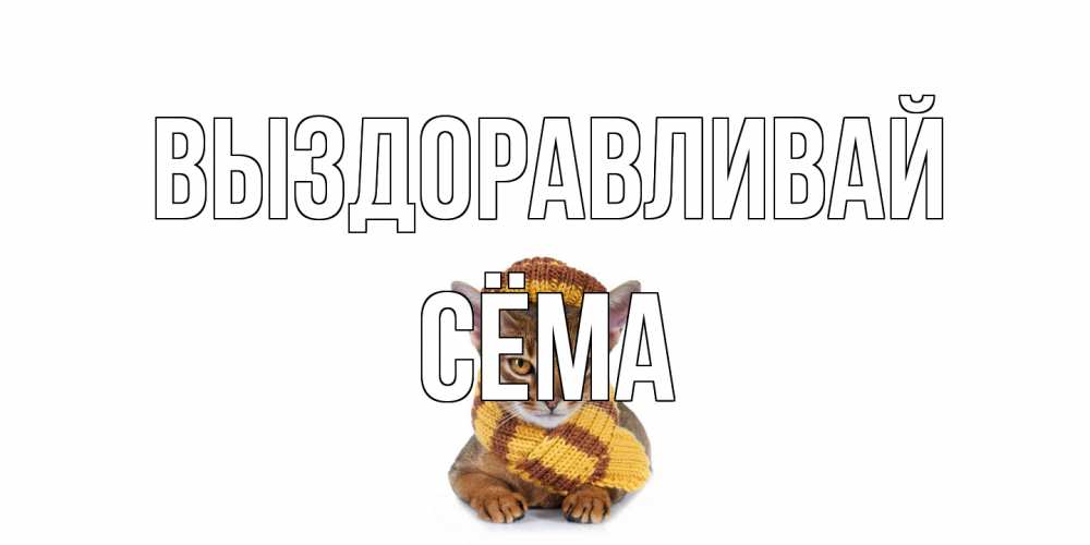 Открытка на каждый день с именем, Сёма Выздоравливай родные не болейте Прикольная открытка с пожеланием онлайн скачать бесплатно 