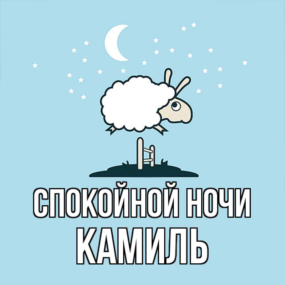 Открытка на каждый день с именем, Камиль Спокойной ночи с животными сладких сноведений Прикольная открытка с пожеланием онлайн скачать бесплатно 