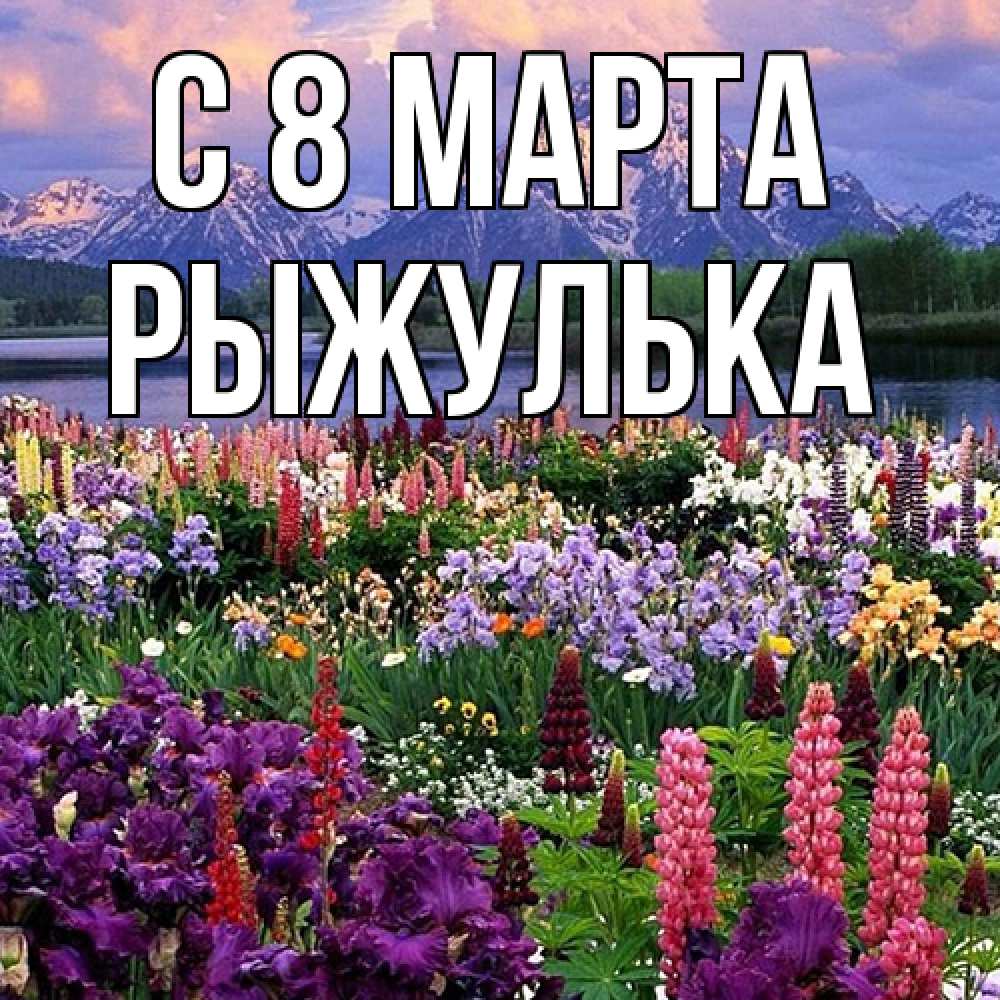 Открытка на каждый день с именем, рыжулька C 8 МАРТА международный женский день Прикольная открытка с пожеланием онлайн скачать бесплатно 